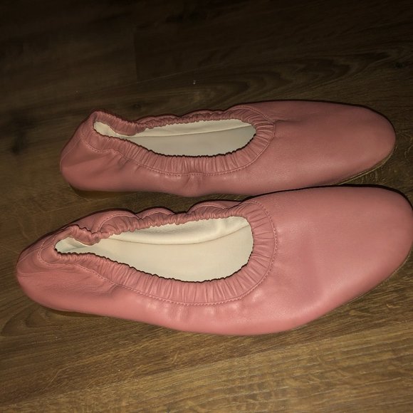 STUART WEITZMAN PINK LEATHER BALLET FLAT - Picture 1 of 6